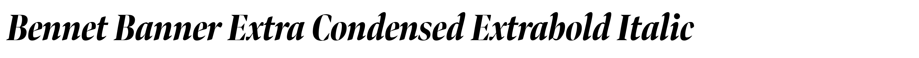 Bennet Banner Extra Condensed Extrabold Italic